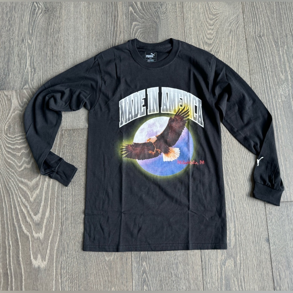 Puma Made in America Concert Long Sleeve in Black Size Small